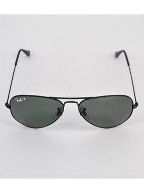 Ray-Ban Aviator Large Metal Total Black Polarized Sunglasses RB3025 002/58
